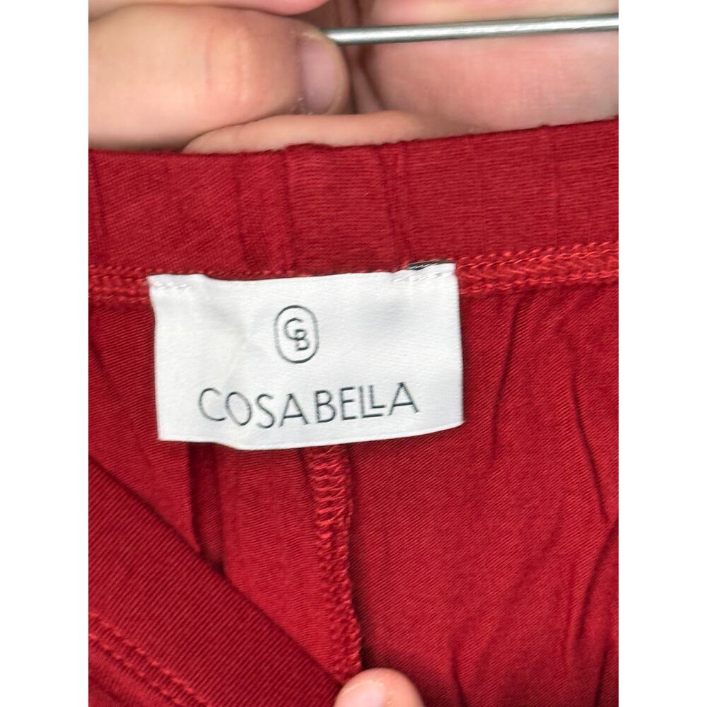 Cosabella Dark Red Bella Button Down Women's Pajama Set Super Soft Cotton XXL - Picture 6 of 6